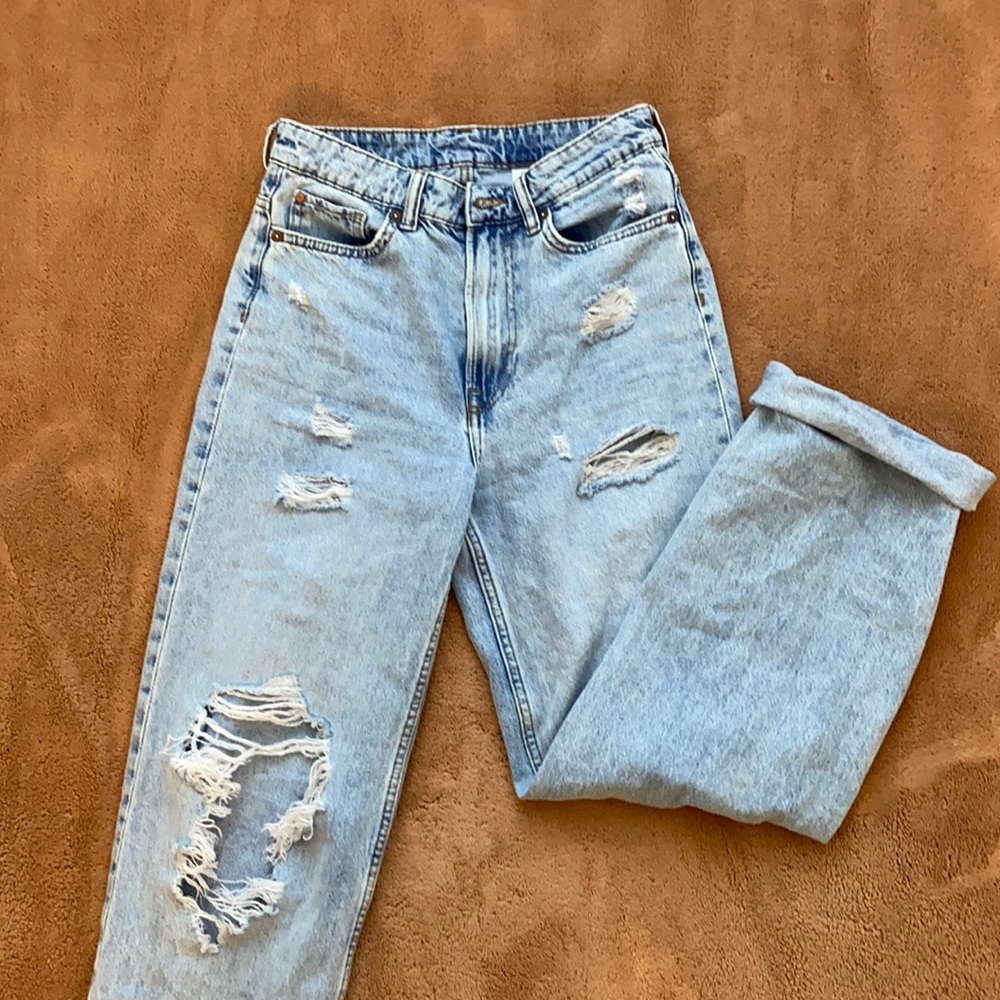 H&M loose straight high rise jeans